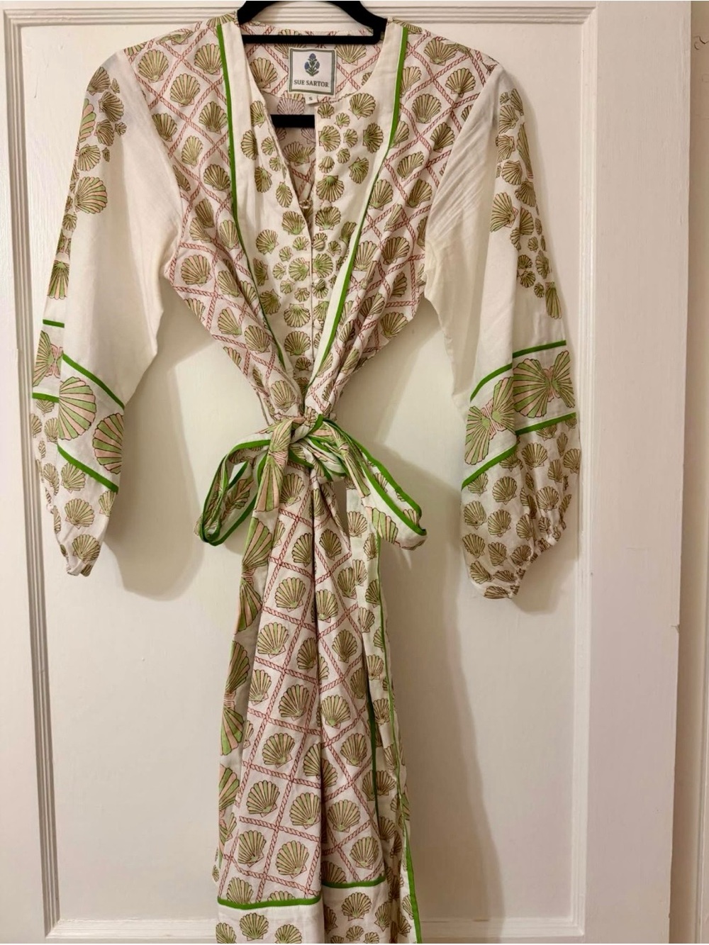 Sue Sartor Shell-Print midi dress -